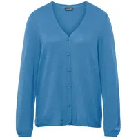 GOLDNER Kaschmirstrickjacke V-Ausschnitt Blau 24