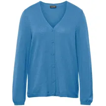 GOLDNER Kaschmirstrickjacke V-Ausschnitt Blau 24