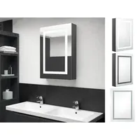 VidaXL LED-Spiegelschrank fürs Bad Glänzend Grau 50x13x70 cm