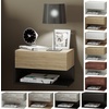 Holz Wandschublade Nachttisch Dormal (Farbe: Beton-Optik / Weiß)