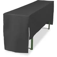 TexDeko Biertischhusse für Bierzeltgarnitur 220x70cm Premium PRO 3/4 Lang Blickdicht waschbar (Anthrazit)