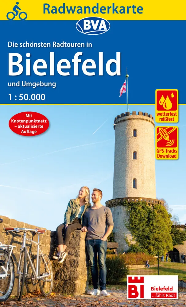 Radwanderkarte Bva Radwandern In Bielefeld Und Umgebung 1:50.000  Reiß- Und Wetterfest  Gps-Tracks Download  Karte (im Sinne von Landkarte)