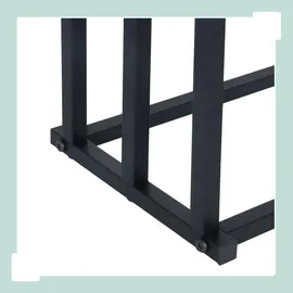 Relaxdays Handtuchständer, 3 Stangen, Metall, schwarz