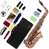 SLADE Saxophon Eb Altsaxophon für Anfänger Schüler Saxophon Erwachsene Saxophon Alt Anfänger Saxophon Altsaxophon Altsaxophon Saxofon Alto Saxophon Rot Antik