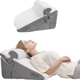 Vevor Bettkeilkissen, 3-teiliges orthopädisches Lesekissen-Set, mit Jacquard-Bezug & Schaumstoffunterstützung, Kissen nach Operationen zur Linderung