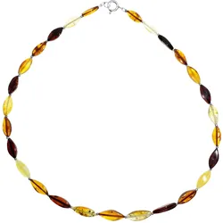 Gliederkette OSTSEE-SCHMUCK "Ostsee-Schmuck Kette Tasja Kette Tasja" Gr. 42, braun, Halsketten, Damen, 42cm, Bernstein, L: 42cm