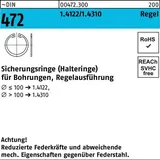 OEM Sicherungsring DIN 472 72 x 2,5 1.4122 Regelausf.