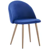 SAM Outillage Esszimmerstuhl Blau Metallbeine eichefarben LILLY