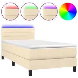 vidaXL Boxspringbett 90 x 200 cm Creme