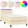 vidaXL Boxspringbett 90 x 200 cm Creme