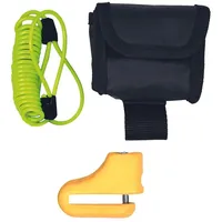 BASI ZR 311 Bremsscheibenschloss Schlüsselschloss Signalgelb mit 2 Schlüsseln und Erinnerungskabel