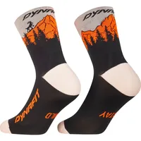 Dynafit Traverse Mid Wandersocken 2 Orange/Schwarz 35-38
