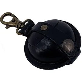 Mika Mini Schlüsselanhänger / Kleingeldbörse Sattelleder 5cm schwarz