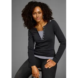 KangaROOS 2-in-1-Shirt Schwarz 36/38