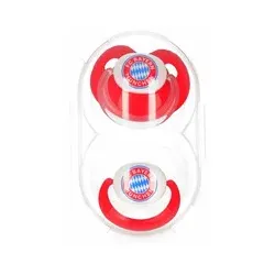 Schnuller 2er-Set Logo rot/weiß FC BAYERN 34962 0-6 Monate