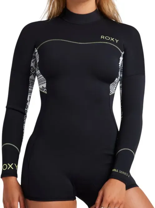 ROXY 2.0 SWELL SERIES BACK ZIP LS Shorty 2026 egret artsy floral - 10