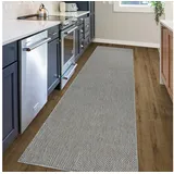 my home Teppich Anna, auch als Läufer erhältlich, rechteckig, Höhe: 3 mm, In- und Outdoor geeignet, Sisal-Optik, Wetterfest & UV-beständig grau 67 cm x 230 cm x 3 mm