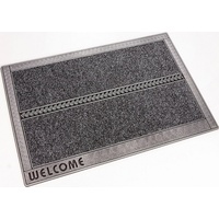 Home2Fashion Fußmatte »SE Clean Palace«, rechteckig, Schmutzfangmatte, mit Spruch, robust, In- und Outdoor geeignet, grau