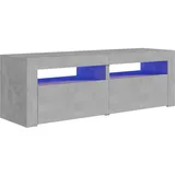 vidaXL TV-Schrank mit LED-Beleuchtung Betongrau 120x35x40 cm