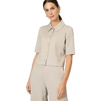 Zero Hemdbluse mit Glanzeffekt in CreamSilver | Gr.: 44