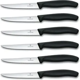 Victorinox Swiss Classic Steakmesser-Set 6-tlg. 11 cm Schwarz/Silber