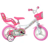 DINO BIKES Hello Kitty 12 Zoll 21 cm Mädchen Über Treppen Weiß/Rosa ́ ́ Fahrrad - White - 3-5 Jahre