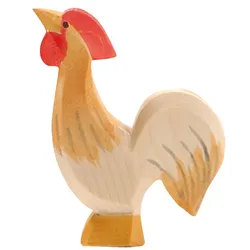 OSTHEIMER 13131 Hahn ocker aus Holz Höhe 6cm Familie und Bauernhof