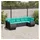 vidaXL Gartensofa-Set 7-tlg. blau/schwarz