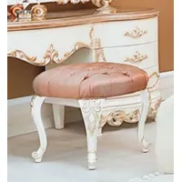 Casa Padrino Luxus Barock Hocker Rosa / Weiß /