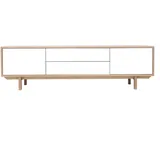 miliboo SID TV-Möbel Lowboard 180 cm Weiß Holz