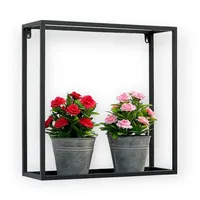 DanDiBo Ambiente Dandibo - Wandregal Metall Wand Schwarz 96348