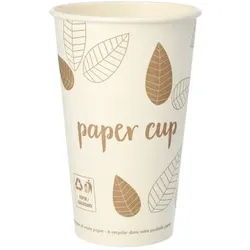 Papstar 1000 Pappbecher `pure` 0,4 l unbeschichtet Heißgetränk Kaltgetränk Kaffee Becher