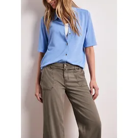 STREET ONE Wide Leg Jeans mit Gürteldetail Brown wash, 26, Länge 26, braun