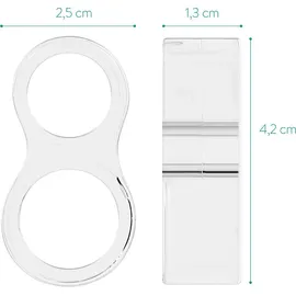 Navaris 8er-Pack Türgriff Puffer - Set Tür Wand Stopper Türstopper transparent - Wandschutz Türklinke Fenstergriff - Fensterstopper