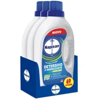 Napisan Flüssigwaschmittel für Waschmaschine, hygienisches Waschmittel, Formel Odor-Stop, synthetische und sportliche Kleidung, 69 Waschladungen, 3 Packungen mit 23 Waschgängen