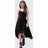 Kidsworld Jerseykleid "- Spaghettikleide aus Viskose", Mädchen, Gr. 176/182, N-Gr, schwarz, Jersey, Obermaterial: 95% Viskose, 5% Elasthan. Spitze: 100% Baumwolle, unifarben, ausgestellt knieumspielend, Rundhals, Kleider Jerseykleid, knieumspielende Länge