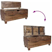 vidaXL Sitzbank Massives Mahagoniholz Braun 86 x 40 x 60 cm