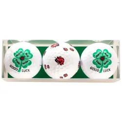 Golfgeschenk Glücksbringer (3 Golfbälle)