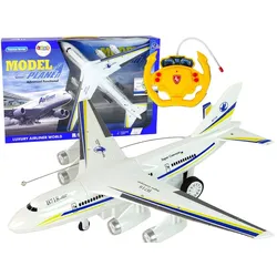 LEAN Toys Spielzeug-Flugzeug RC Passagierflugzeug Ferngesteuert Spielzeug Set Flugzeug Kinder Spiel weiß