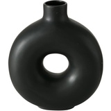 Boltze Vasen Set Lanyo schwarz, Blumenvase aus Keramik, runde Form, Maße 17x7x20 cm, Deko-Vase) 2010842