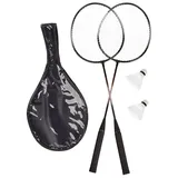 Relaxdays Badmintonset mit Tasche Weiß,Schwarz