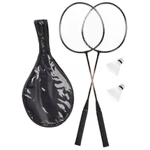 Relaxdays Badmintonset mit Tasche Weiß,Schwarz