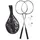 Relaxdays Badmintonset mit Tasche Weiß,Schwarz