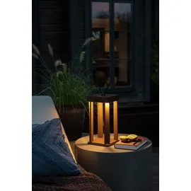 Konstsmide LED Laterne Aluminium 15 cm x 15 cm x 42 cm rostfarben 2 Lichtfarben 3 Lichtmodi