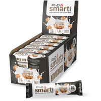 PhD Nutrition Smart Bar Protein Riegel, Protein Snack mit 10g Eiweiß und kaum Zucker / Makrofreundlicher Proteinriegel für unterwegs, 24er Packung mit 32g Riegel, Cookies & Cream Geschmack
