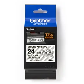 Brother TZE-S151 24mm schwarz auf transparent