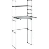 vidaXL Waschmaschinenregal 77x52x192 cm Aluminium