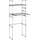 vidaXL Waschmaschinenregal 77x52x192 cm Aluminium