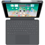 DEQSTER Smart Rugged Touch Plus Keyboard für iPad 10.2" (7./ 8./ 9. Gen.) Grau