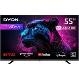 DYON Movie Smart 55 VX-2-55 Zoll (139 cm) 4K UHD Smart TV mit Triple Tuner (DVB-C/-S2/-T2), App Store, Prime Video, Netflix, YouTube, DAZN, Disney+, waipu.tv, Hotelmodus
